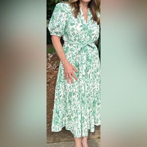 Current Air Green Floral dress. 
Gorgeous detail